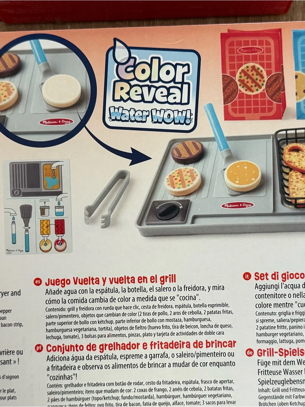 Melissa & Doug flip and fry grill set with simmer and stir stove top set NEW!